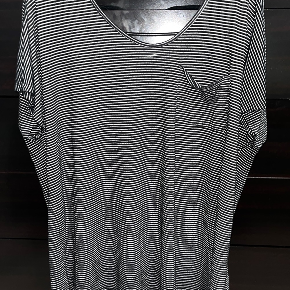 Black and White Striped Tee